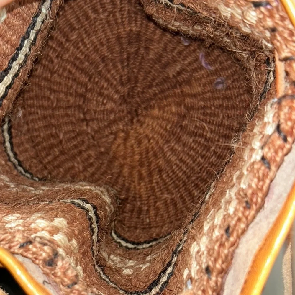 Brown Woven‎ Backpack with African Theme Elephant Design